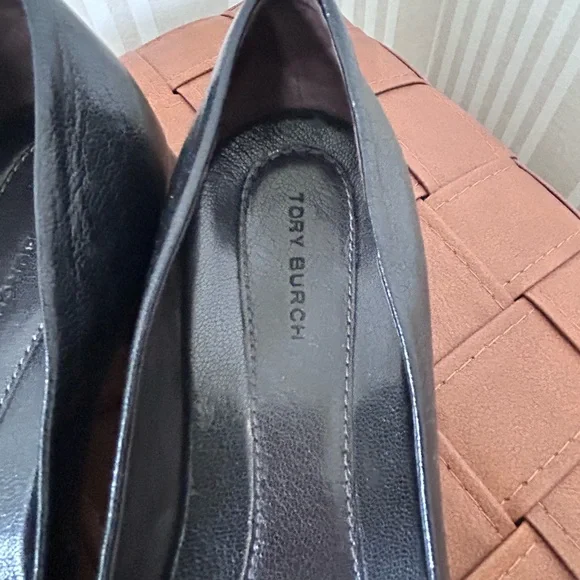 Tory Burch Georgia Leather Pumps Black 1918 Womens Shoes Size 7 - Picture 9 of 12